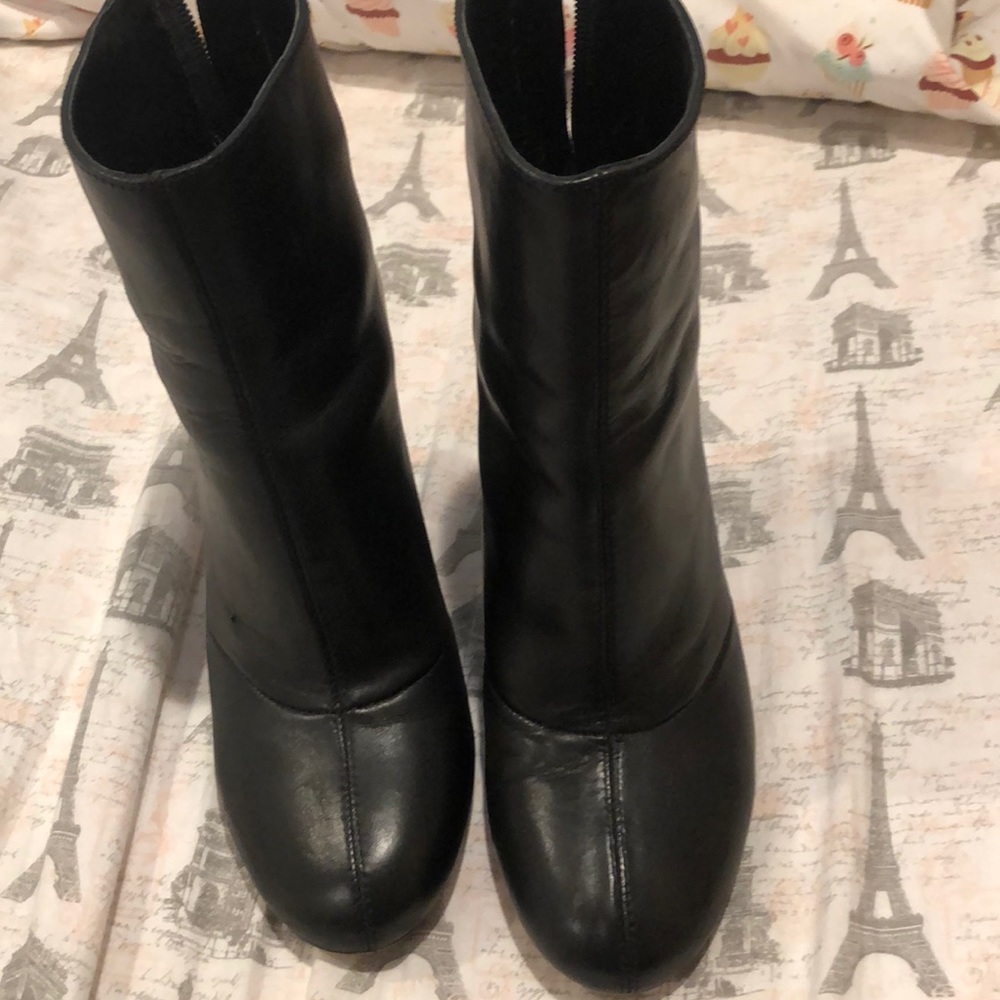 French connection leather booties
